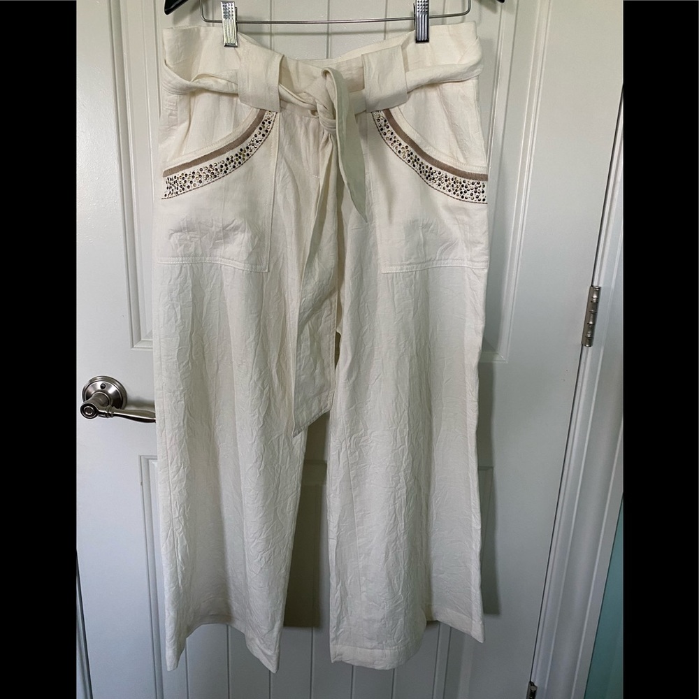Georgie flare pants—off white